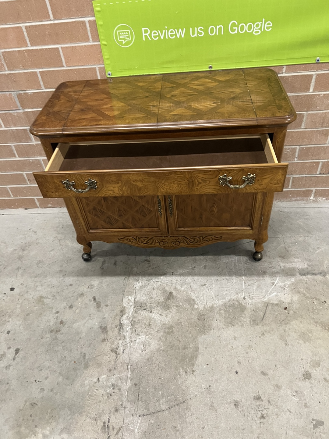 Cabinet with open Leaf Extensions, rolls on casters - photo 2