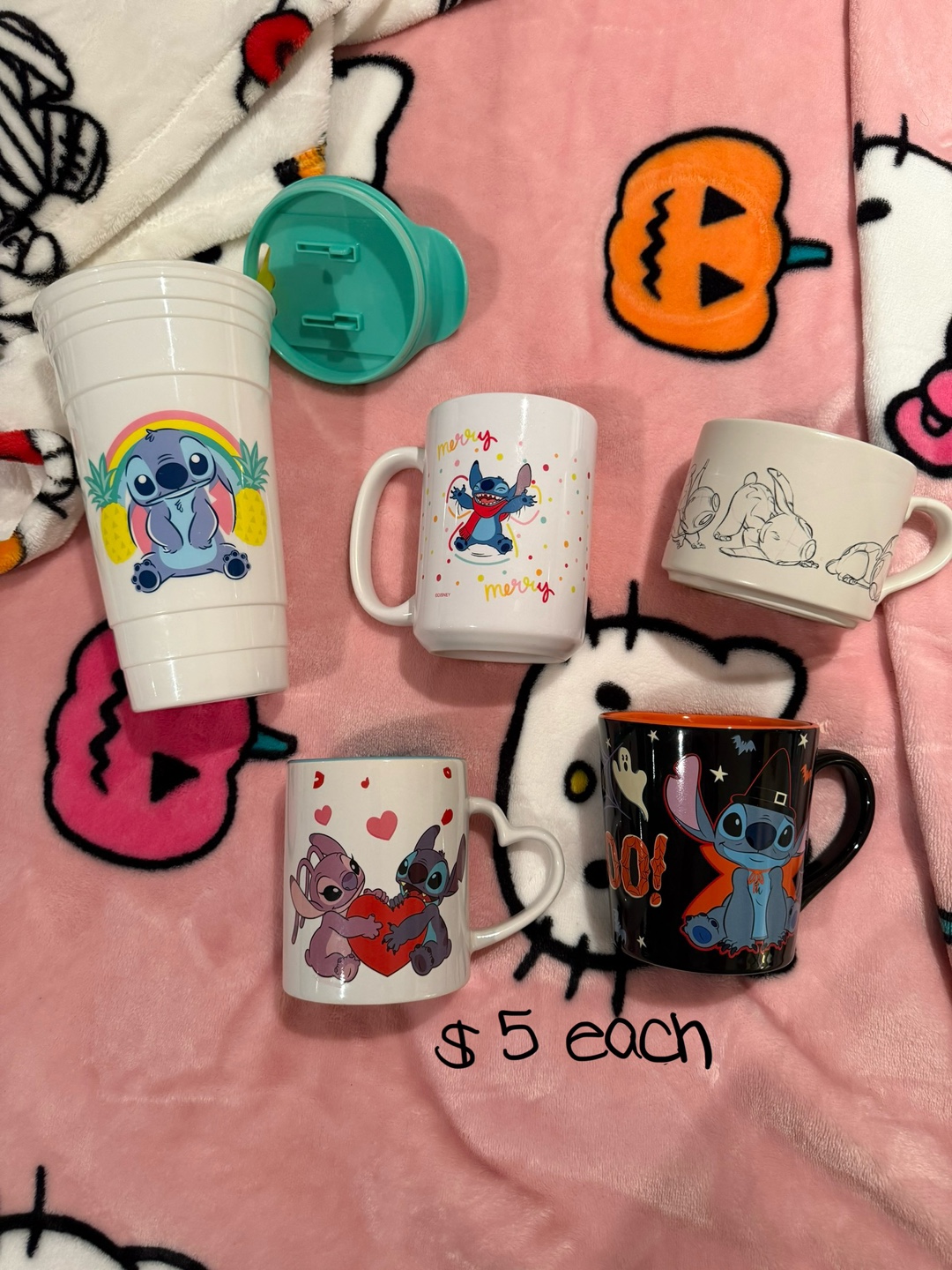 Stitch Mugs & 24oz Drinking Cup – Brand New