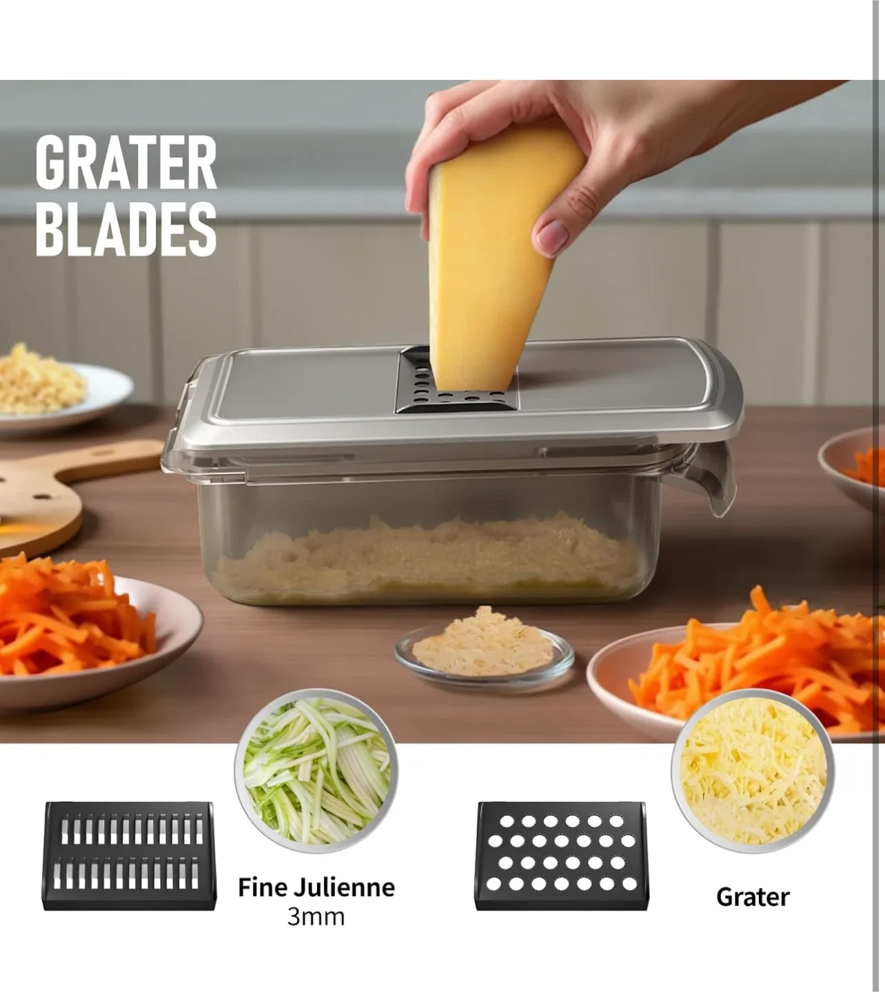 9 in 1 Stainless Steel Vegetable Chopper image indicator(5)