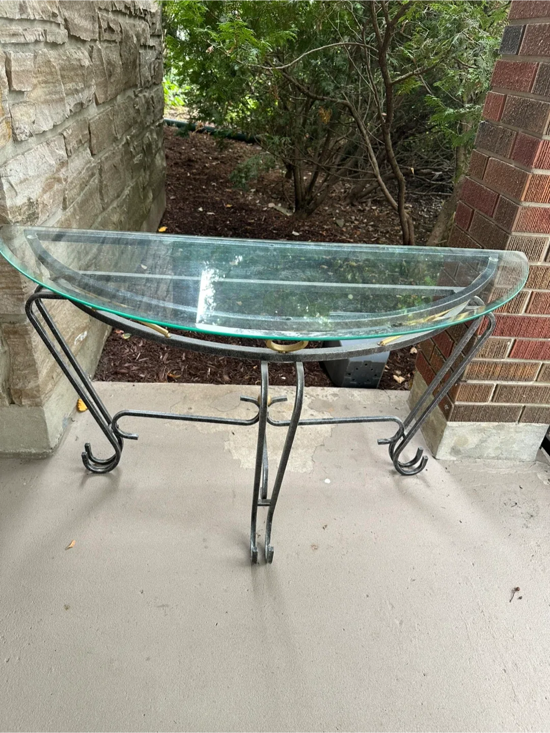 Console Glass Table for Entry way