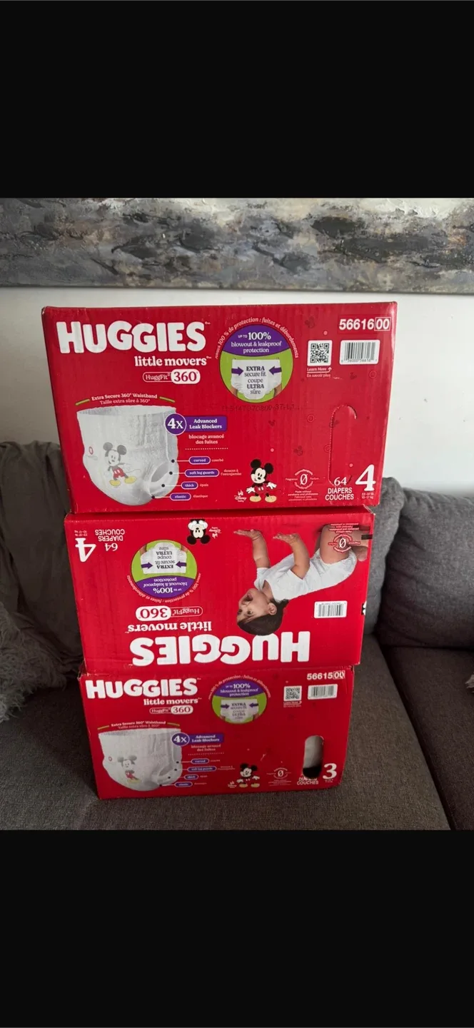 Huggies Little Movers Diapers - Size 0 (64 Count) thumbnail