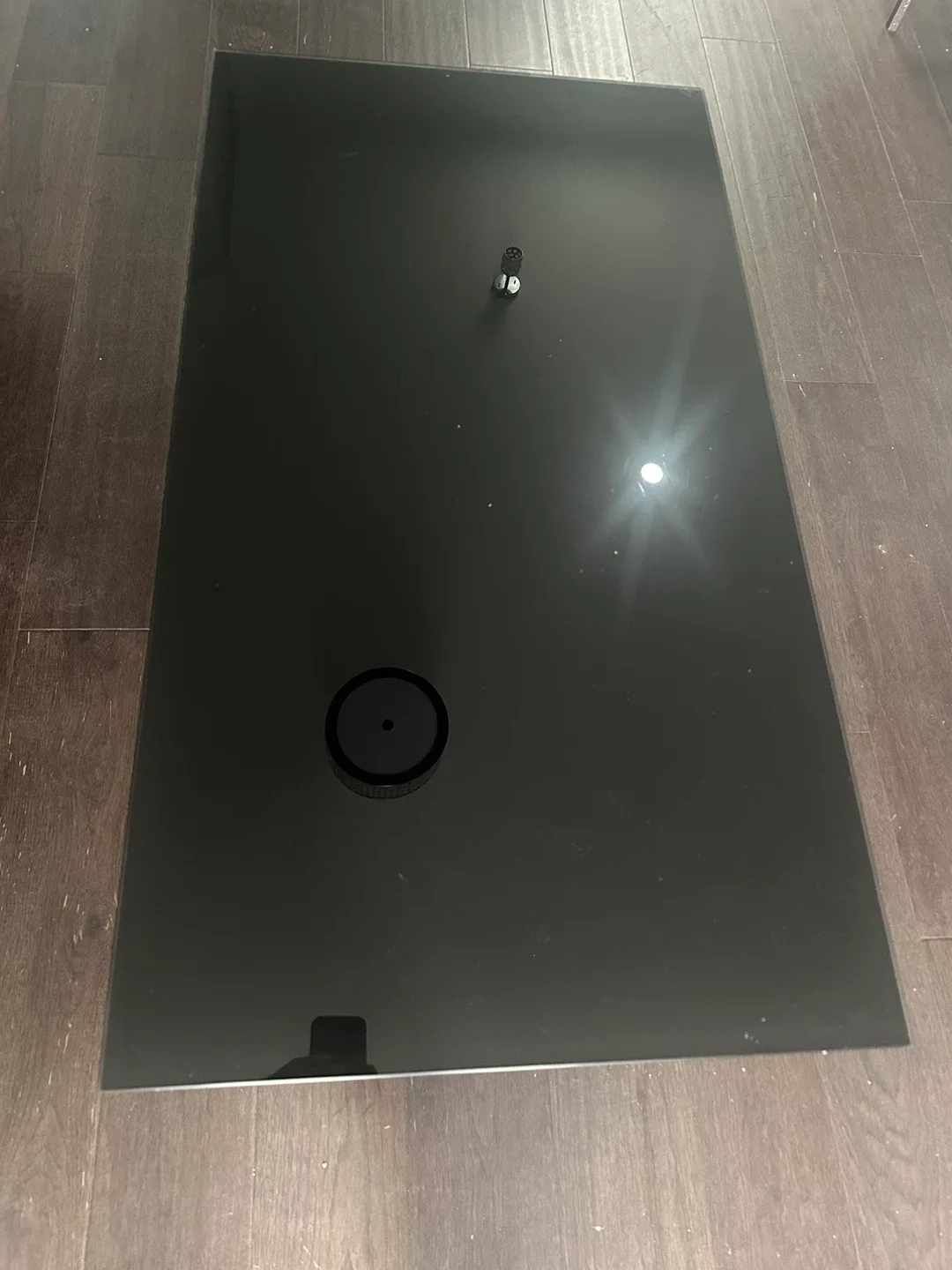 Black Glass Coffee Table - 42x24 Inches thumbnail