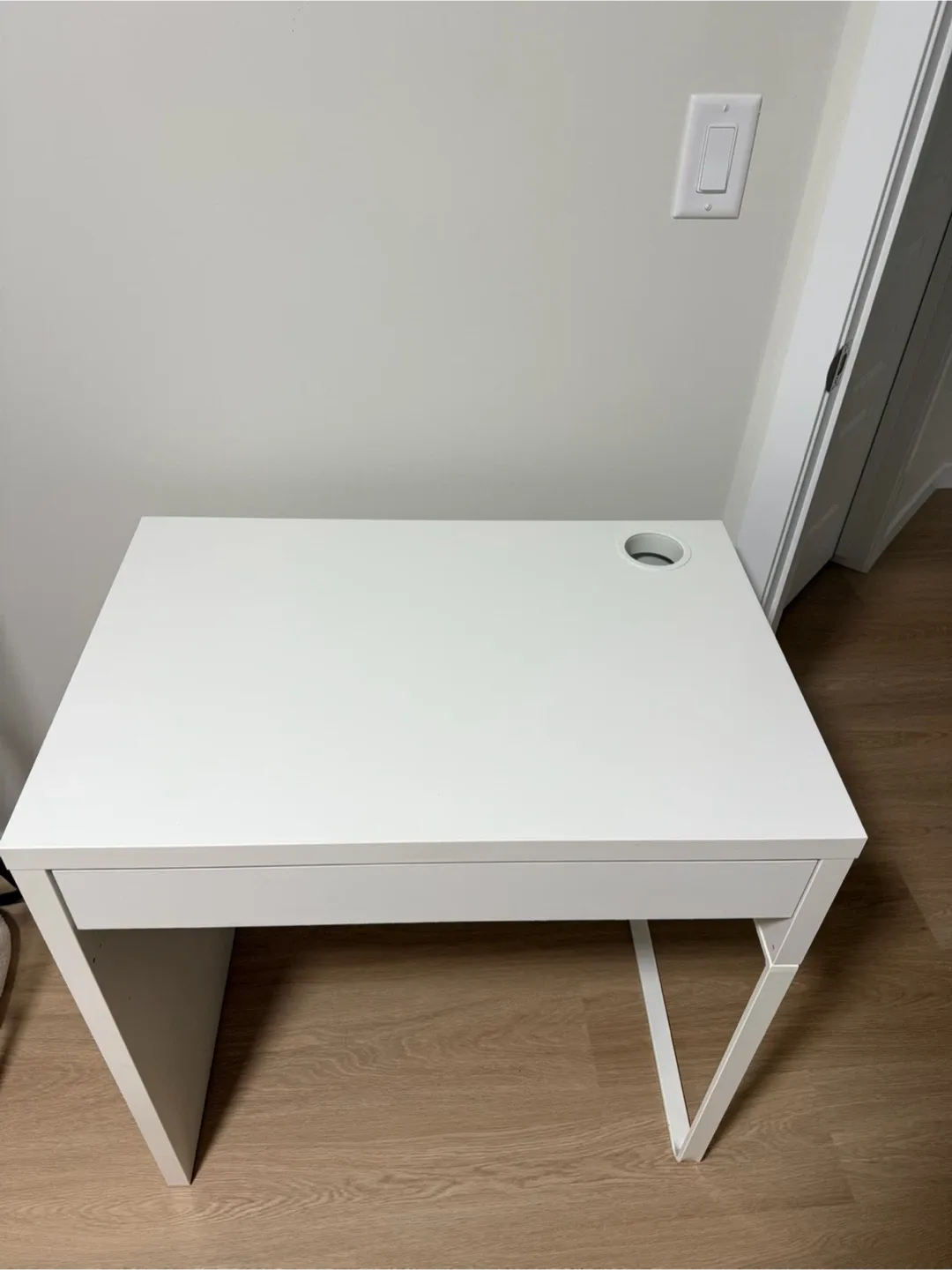 IKEA White Desk with Drawer thumbnail