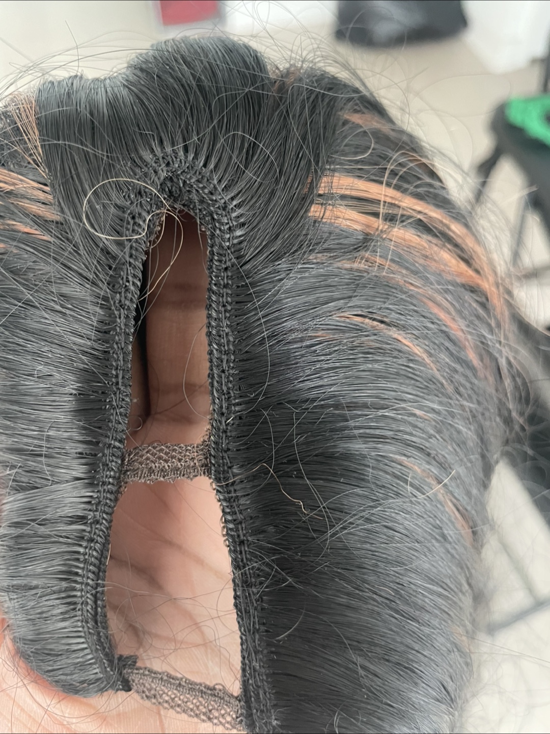 U-part synthetic Wig - Black with Brown Highlights - photo 2