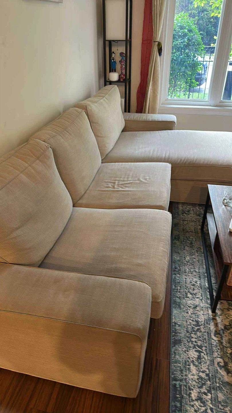 IKEA Kivik Sofa with Chaise - Tresund Light Beige