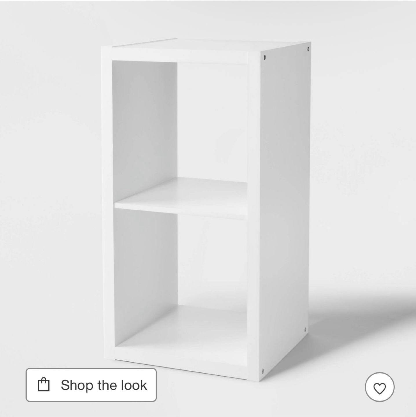 White 2-Cube Storage Shelf with bins  - Brightroom (Target) - photo 2