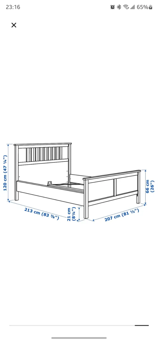 IKEA Hemnes Dark Brown King Bed Frame image indicator(4)