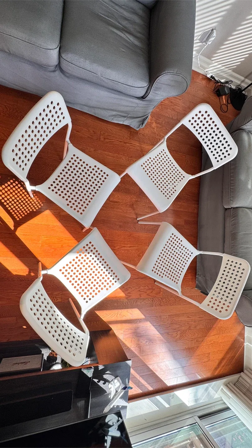 IKEA ADDE White Chairs - Set of 4 image indicator(2)