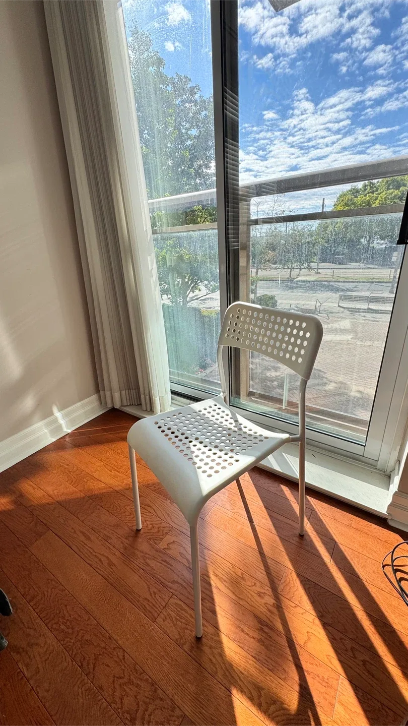 IKEA ADDE White Chairs - Set of 4 thumbnail