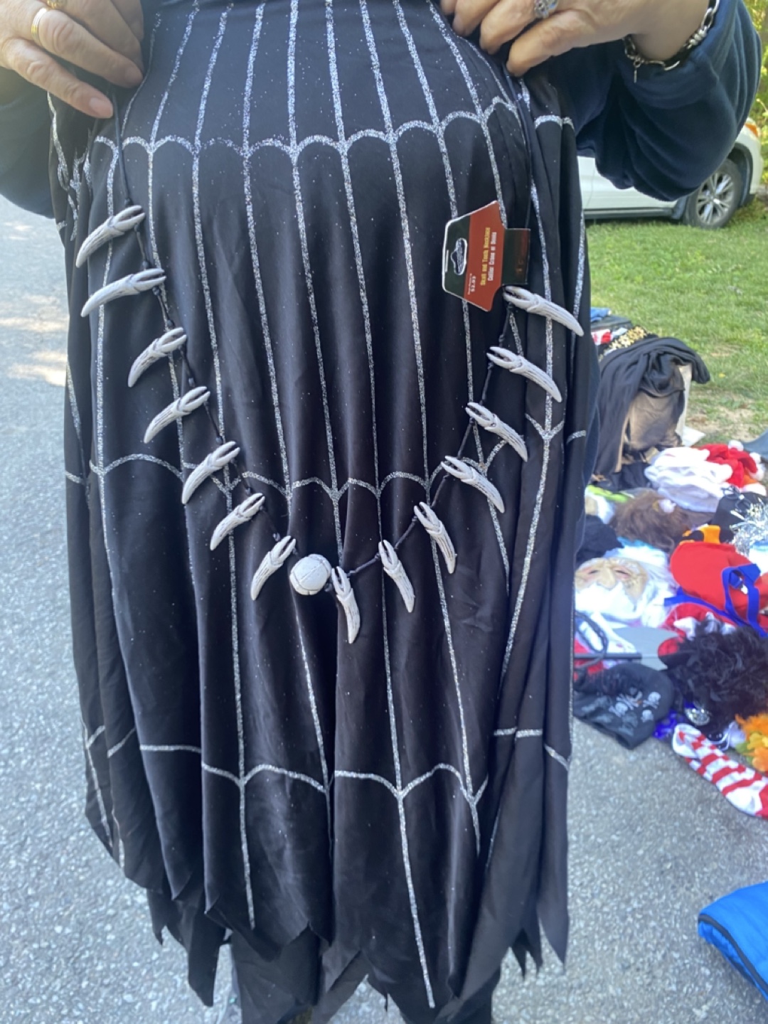 Halloween Costume - Black Cape with Necklace