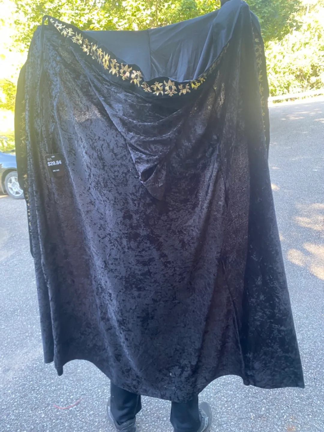 Halloween Costume - Black Cape with Necklace image indicator(2)