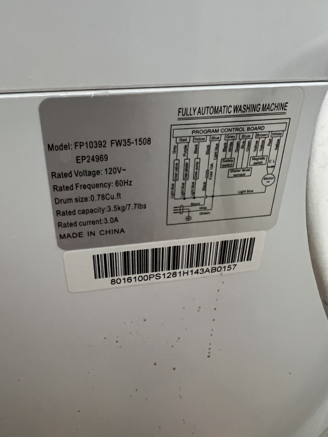 Portable Washing Machine - FP10392, 3.5kg - photo 4