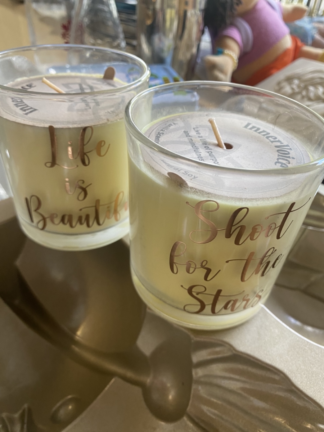 InnerVoice Candles - Life is Beautiful & Shoot for the Stars