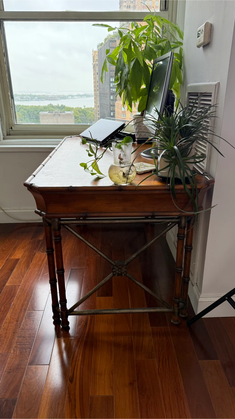 Wooden Desk – Bamboo & Belle Époque Style – $300 - photo 4