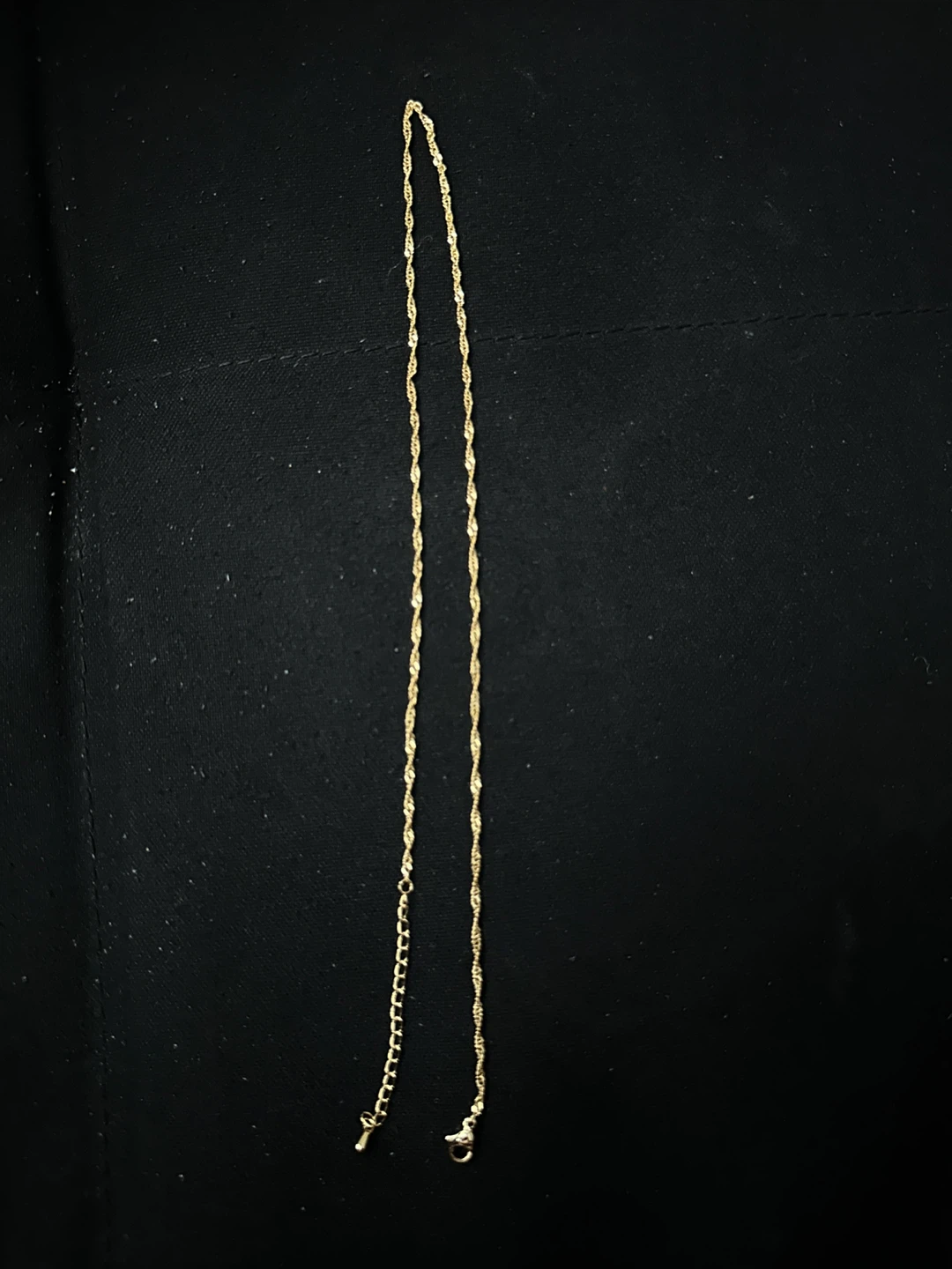 Stainless Steel Gold Twisted Chain Necklace 16”+ Extender” - photo 3