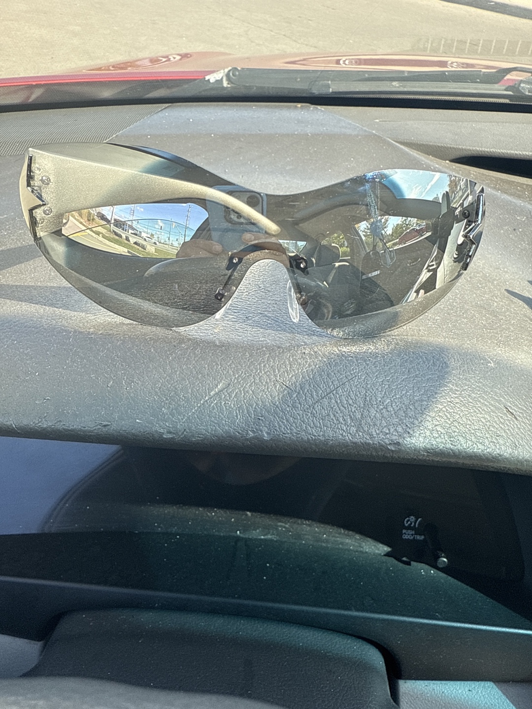 Silver Shield Sunglasses with Star Detail