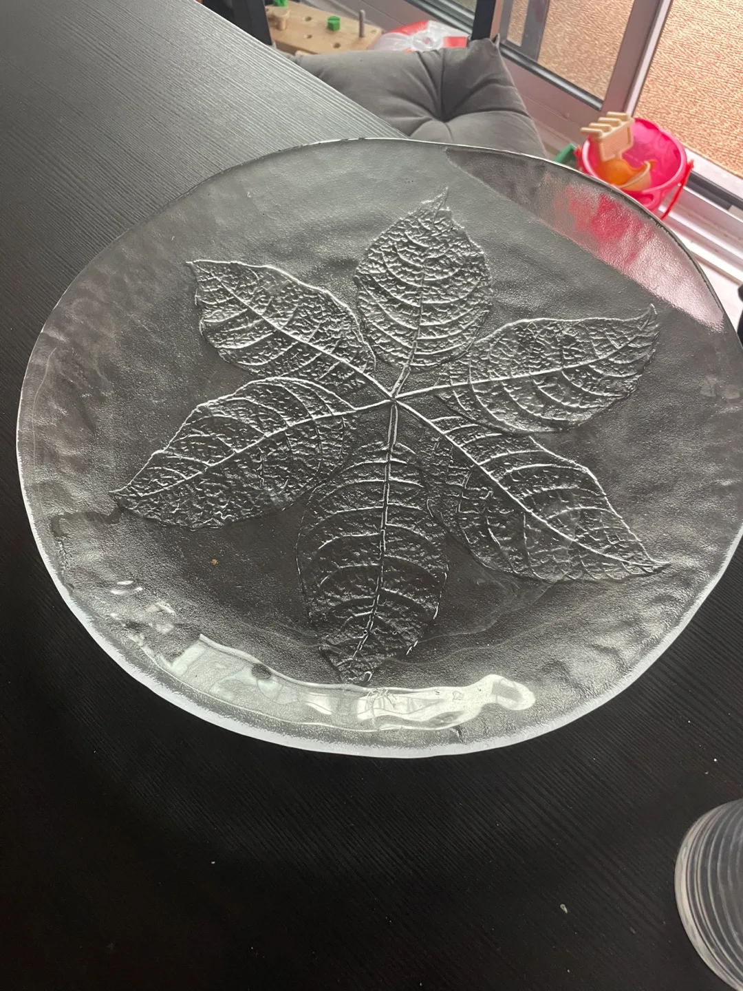 Pressed glass platter thumbnail