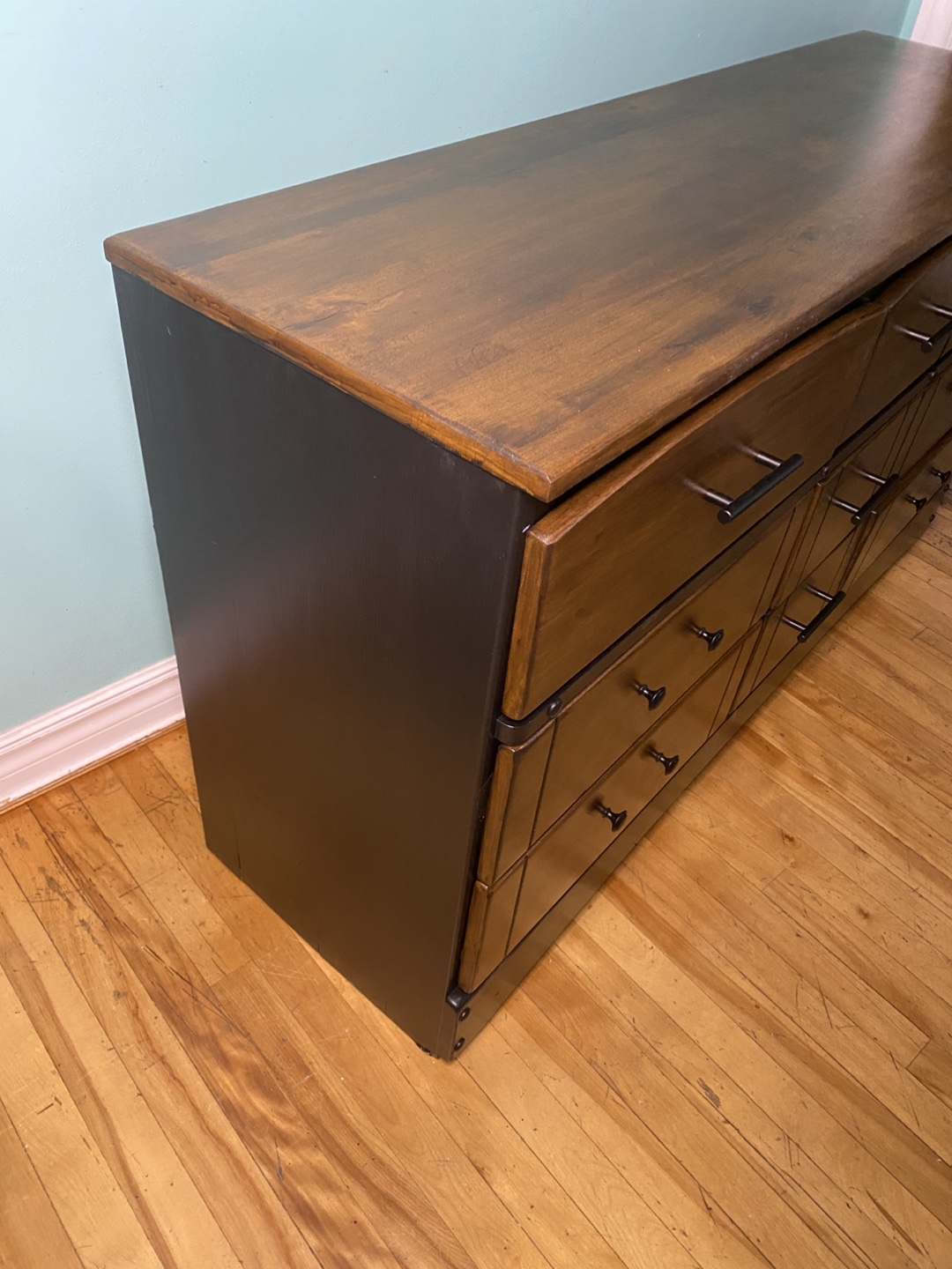 FREE DELIVERY: Refinished Long Dresser $200 (HRM) - photo 2