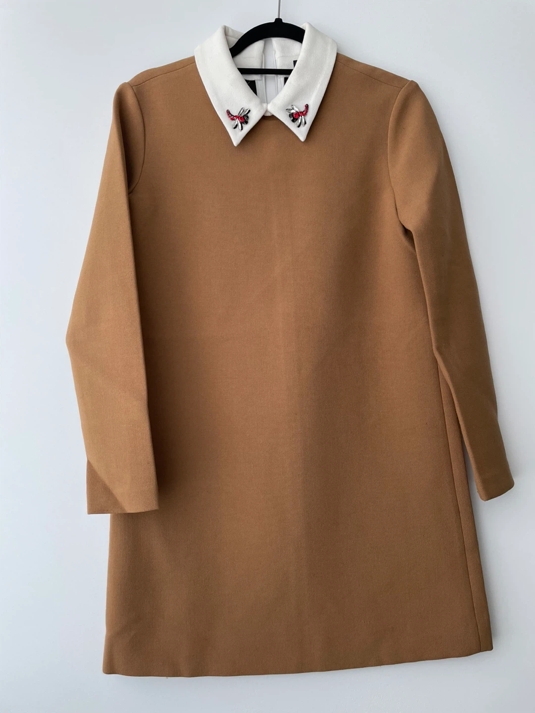Maje Dress with Embellished Collar