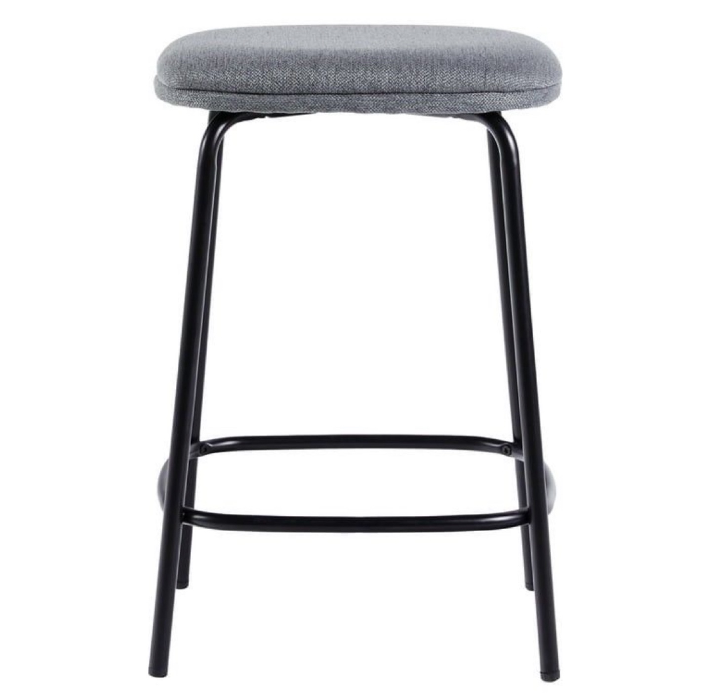 New Set of 2 Modern Counter Height Stools Grey - photo 3
