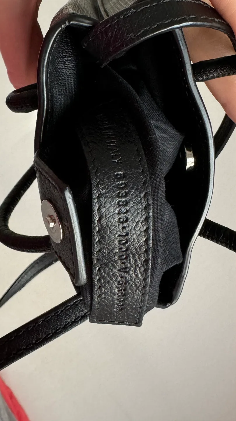 BALENCIAGA Leather Phone Holder Shopping Tote Crossbody Bag image indicator(5)