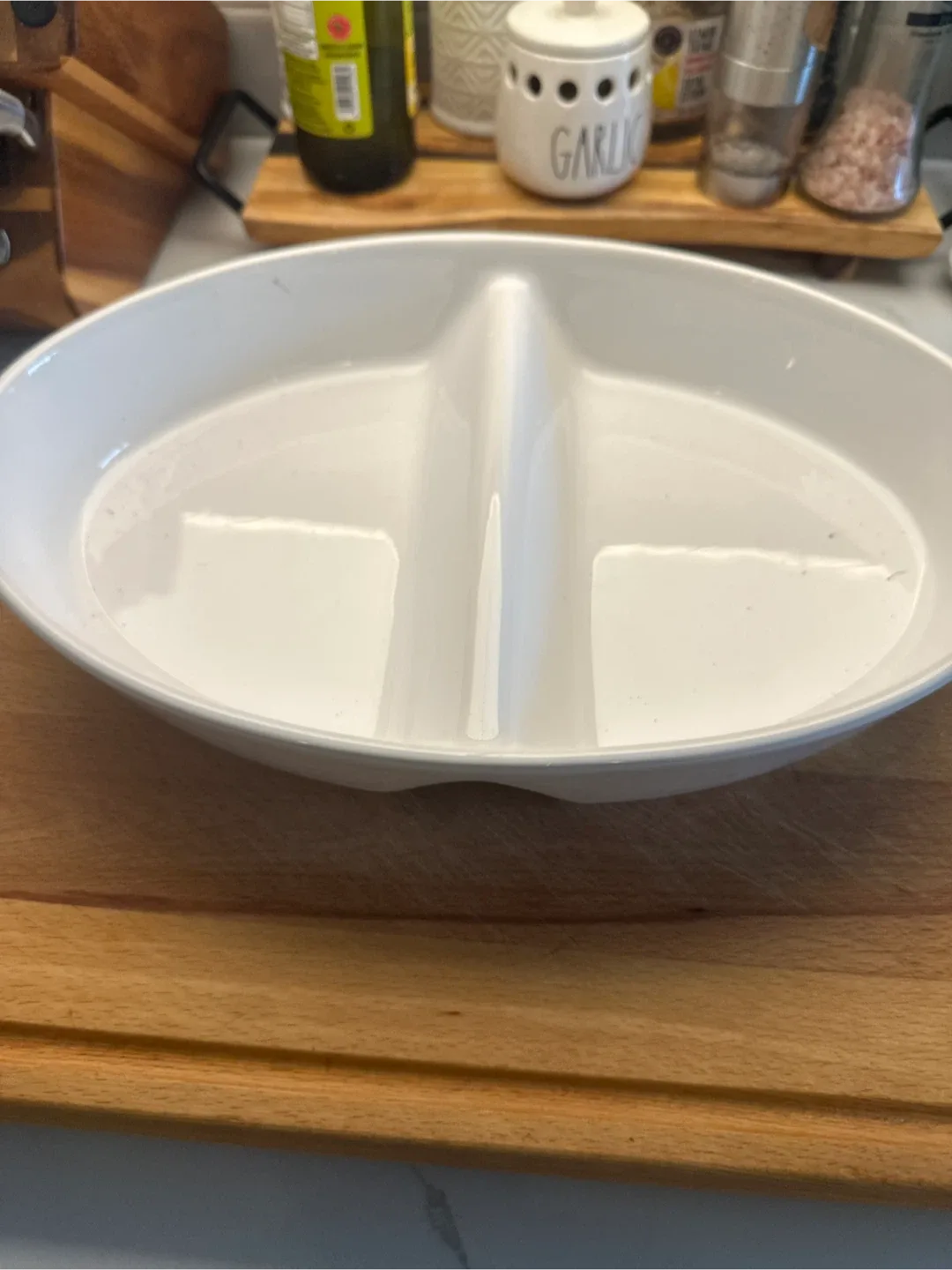 White Divided Serving Dish thumbnail