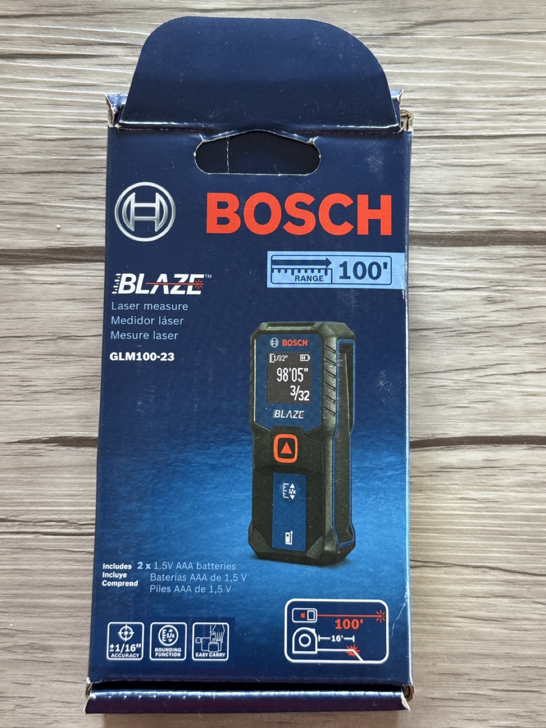 BRAND NEW Bosch Blaze GLM100-23 Laser Measure - 100 ft Range - photo 2