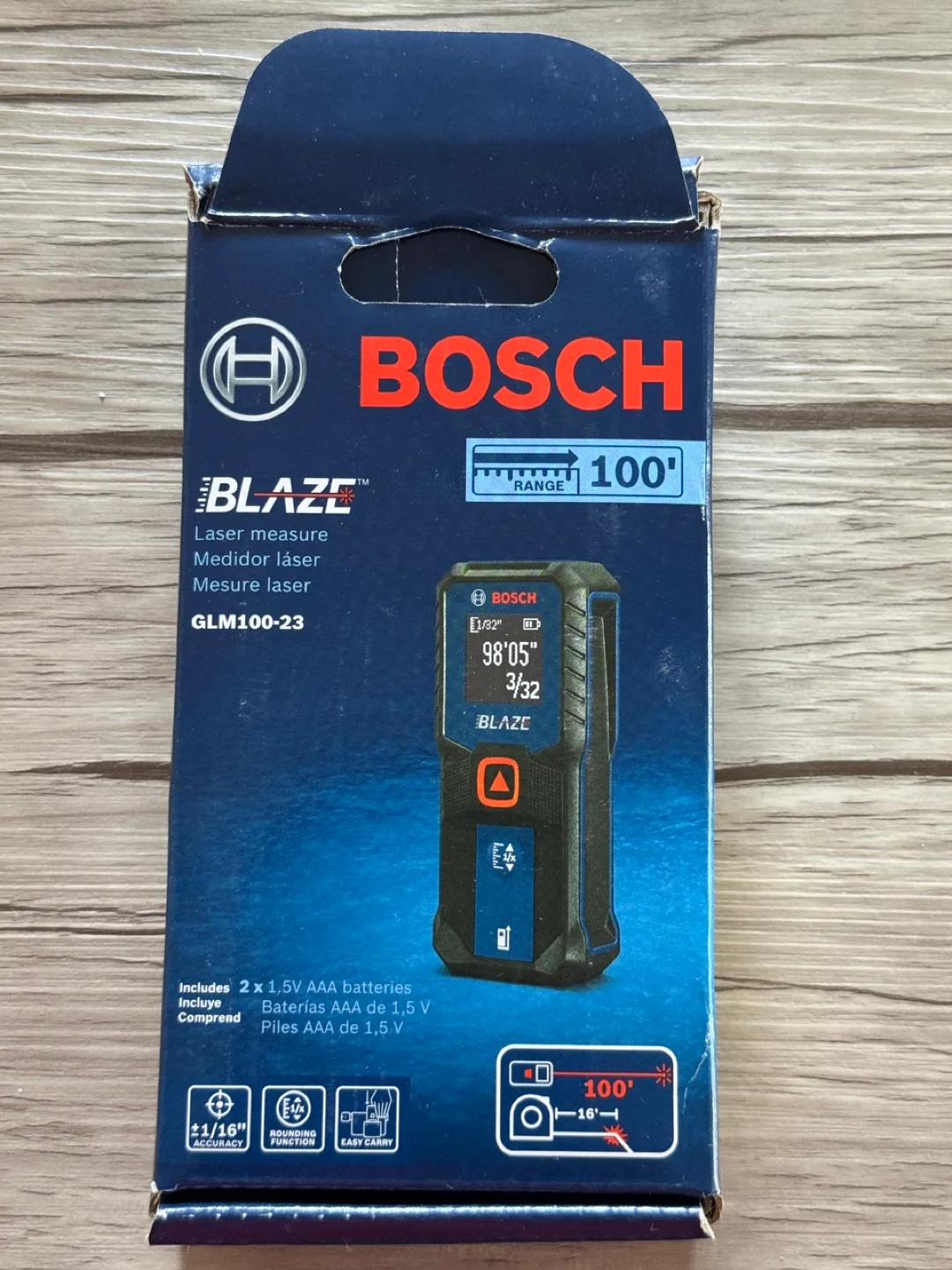 BRAND NEW Bosch Blaze GLM100-23 Laser Measure - 100 ft Range image indicator(2)