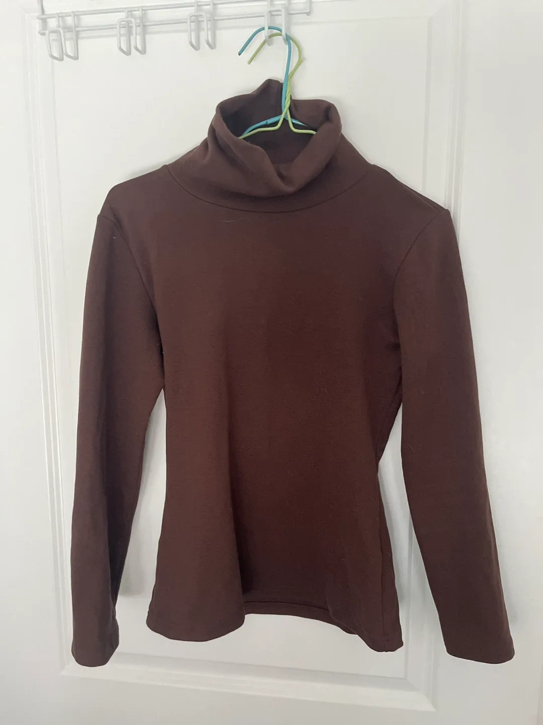 Brown Turtleneck Long Sleeve Top thumbnail