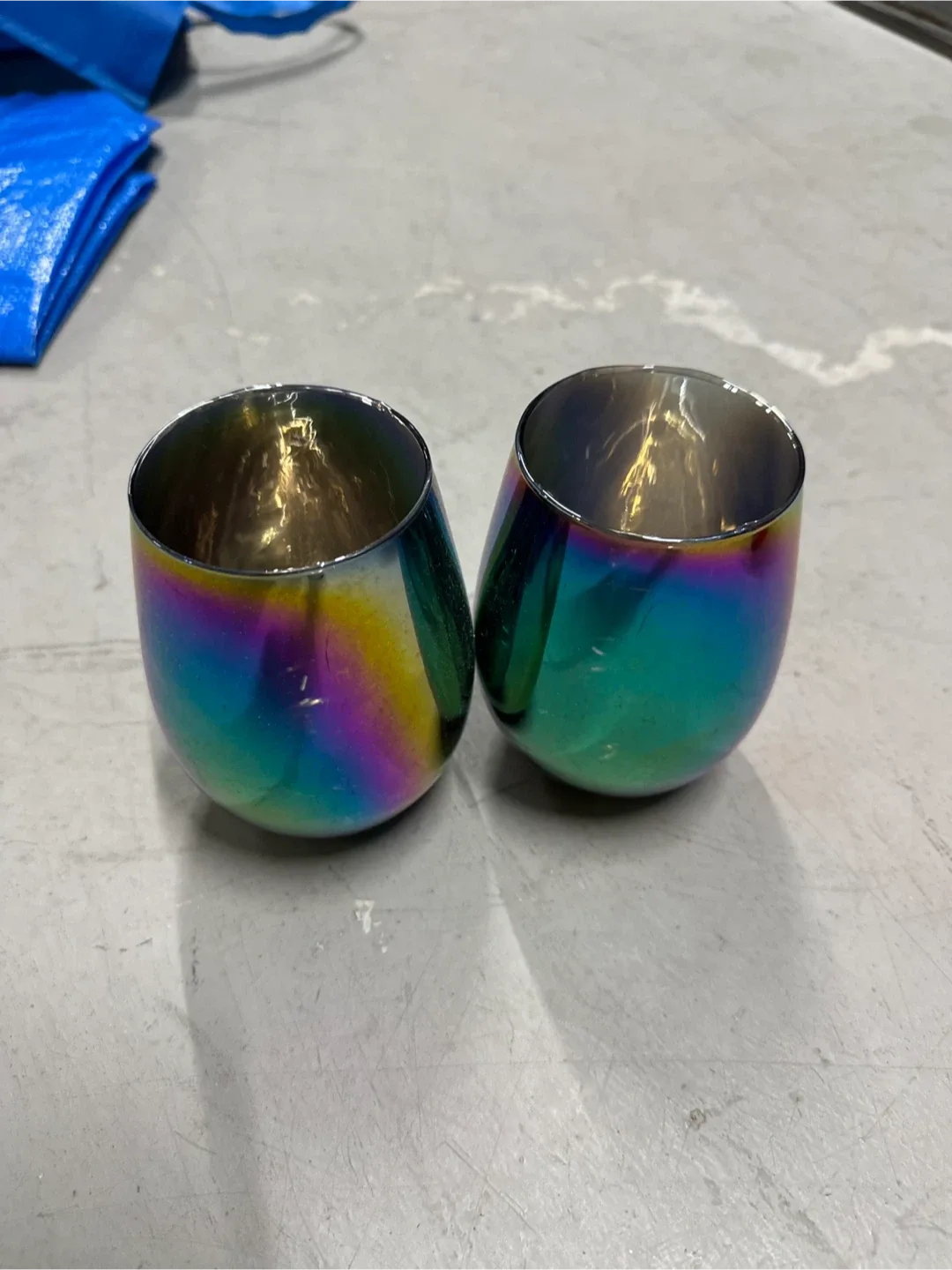 Iridescent Stemless Wine Glasses - Set of 2 thumbnail