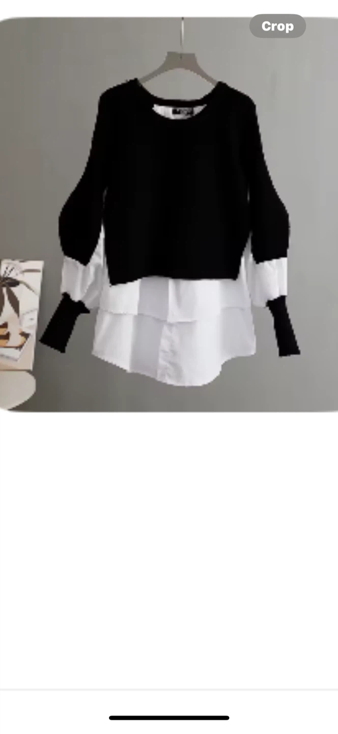 Black & White Layered Look Top