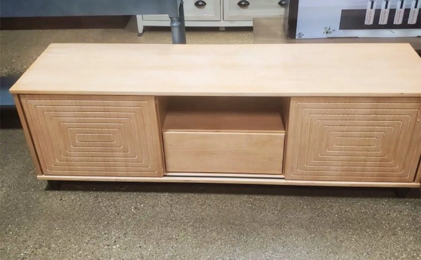 New Geometric with 2 Sliding Doors TV Stand image indicator(3)