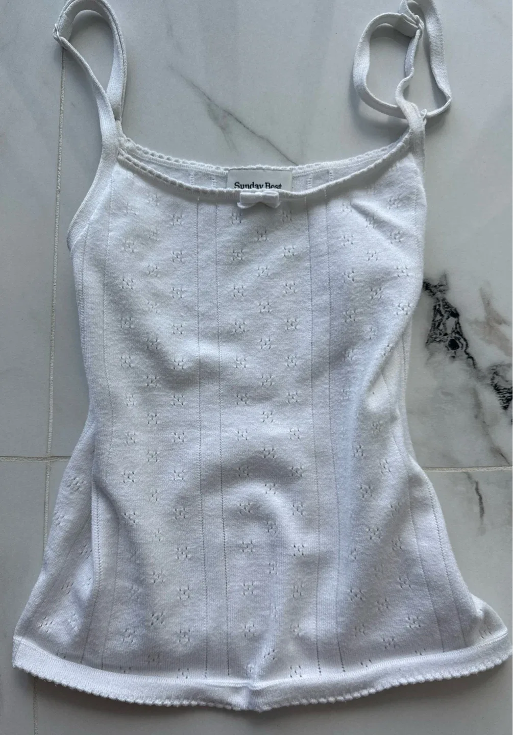 Aritzia Sunday Best White Tank Top - Size XS thumbnail