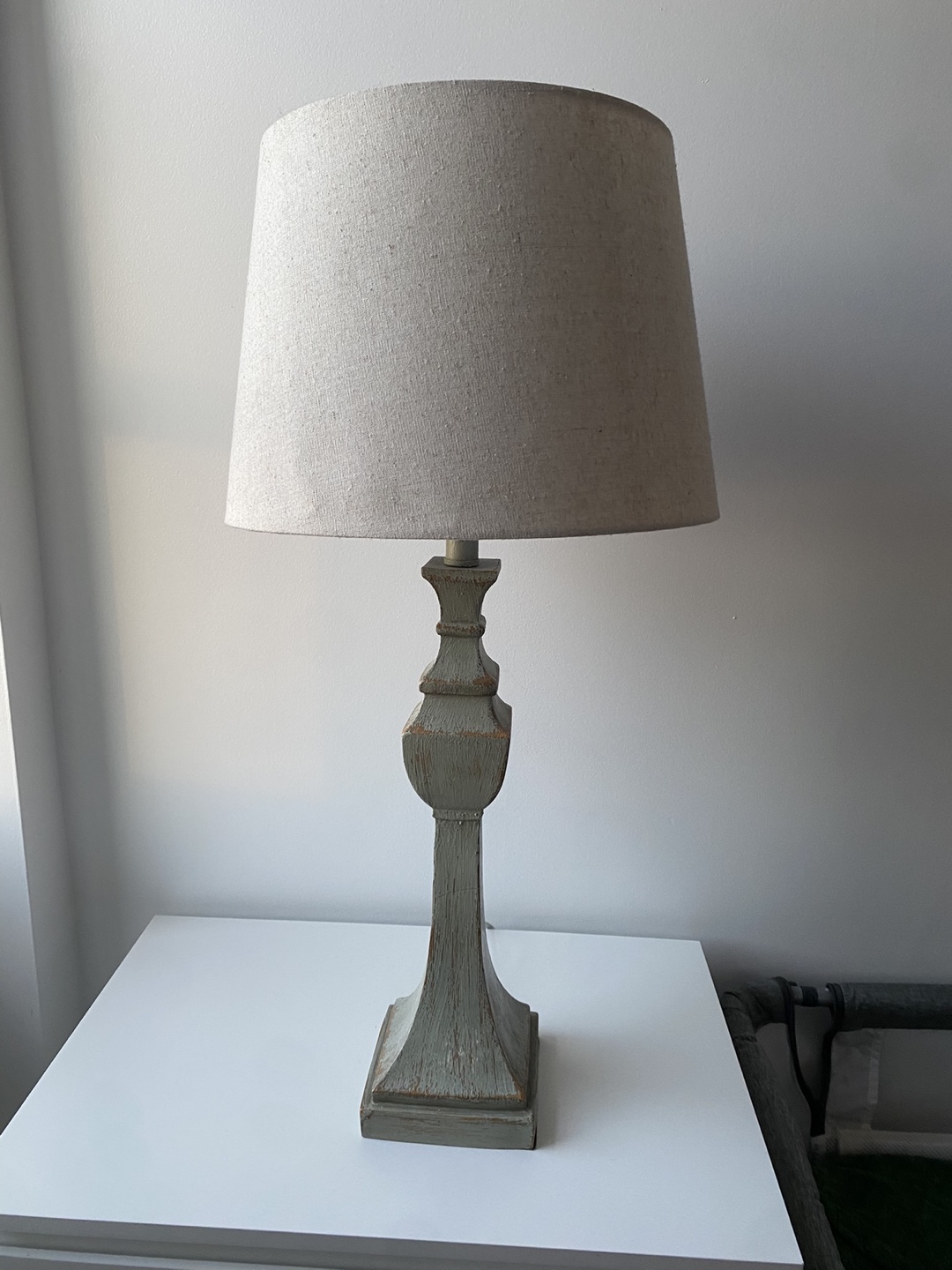 Table Lamp with Beige Shade