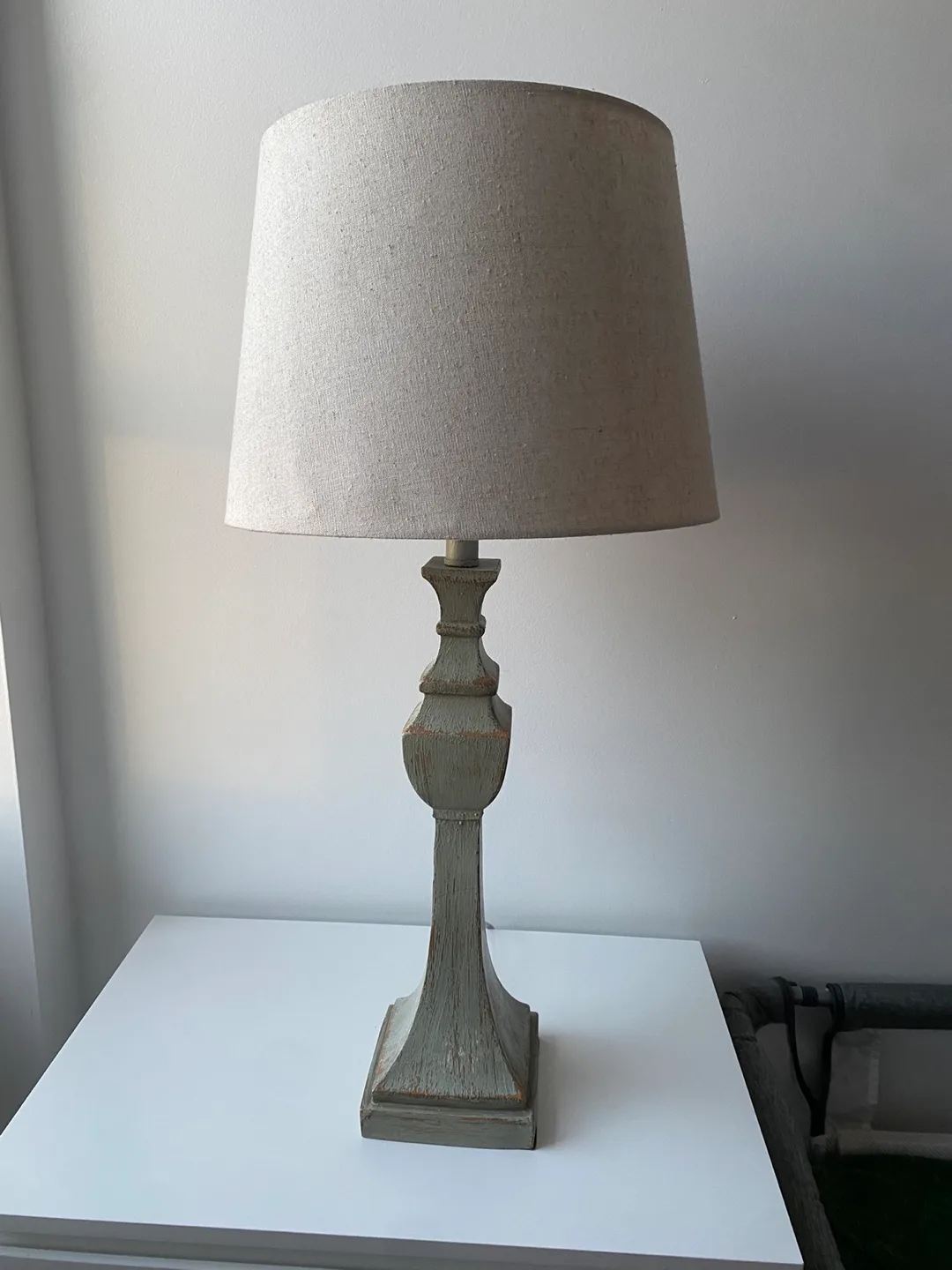 Table Lamp with Beige Shade thumbnail
