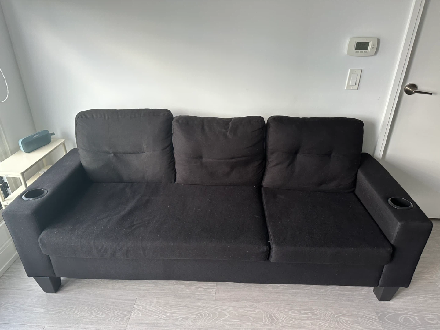 Black Sofa with Ottoman - photo 4