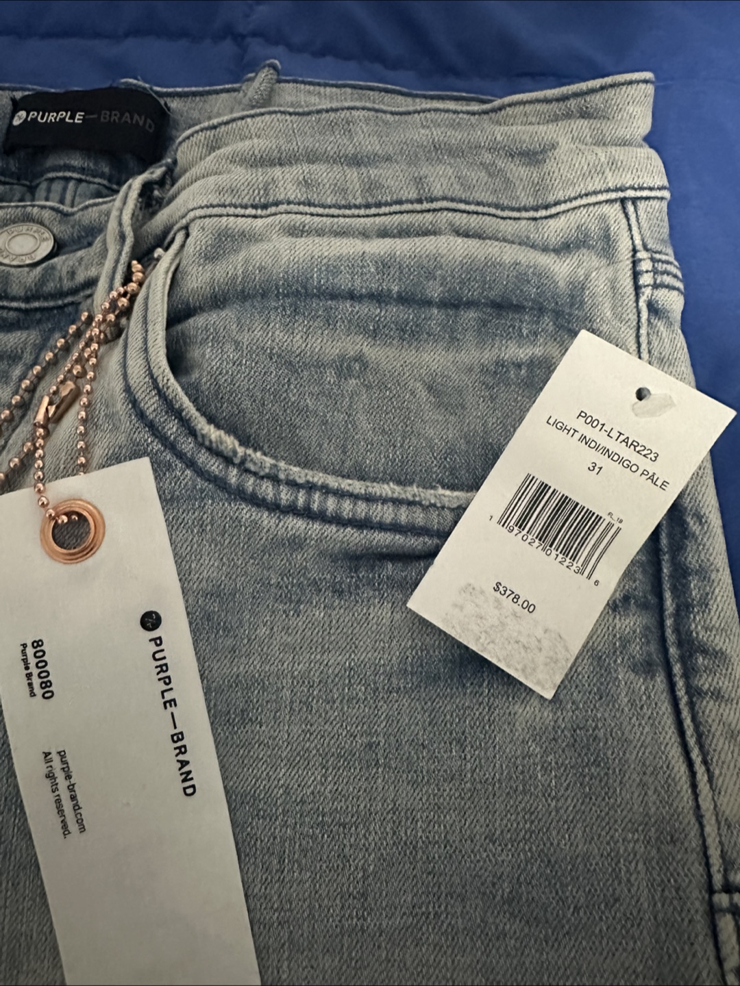 Purple Brand Light Indigo Pale Jeans - Size 31 - photo 5
