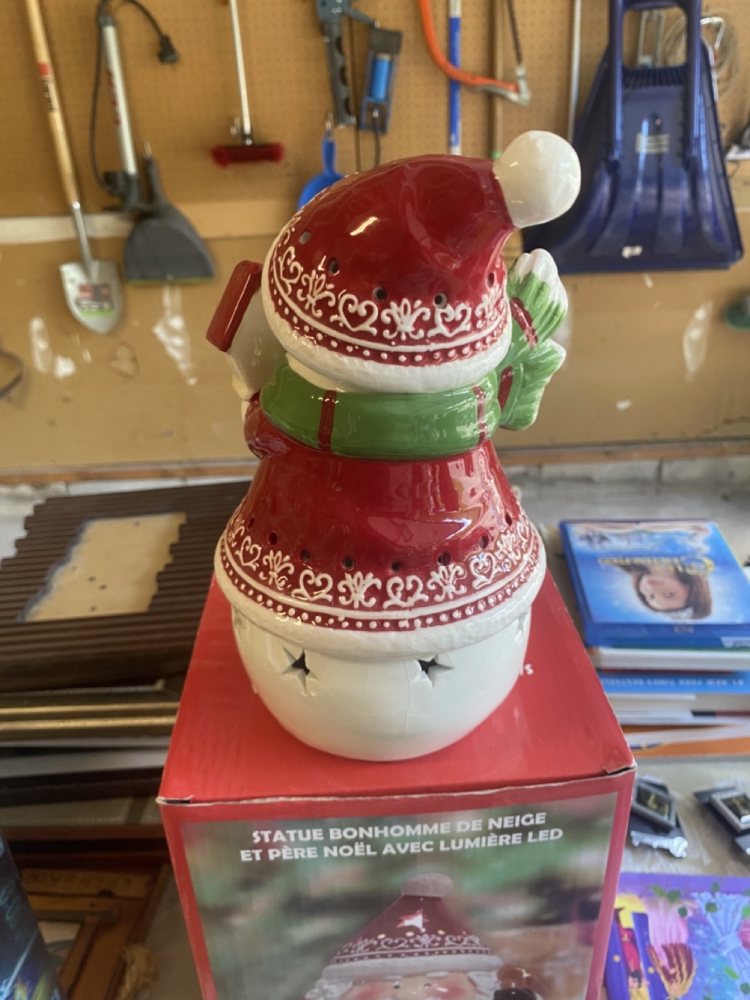 Statue Bonhomme De Neige et Pere Noel LED - photo 2