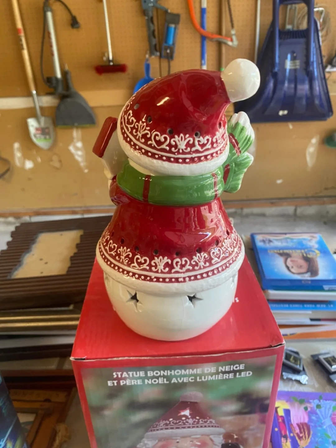 Statue Bonhomme De Neige et Pere Noel LED image indicator(2)