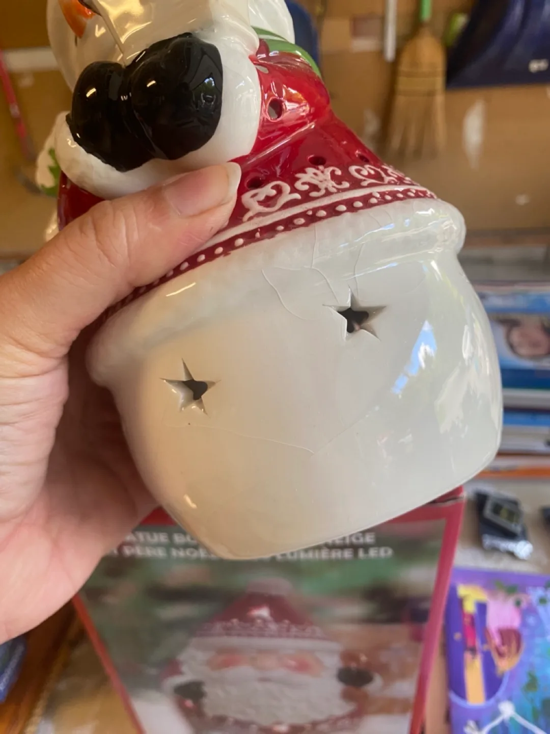 Statue Bonhomme De Neige et Pere Noel LED image indicator(4)