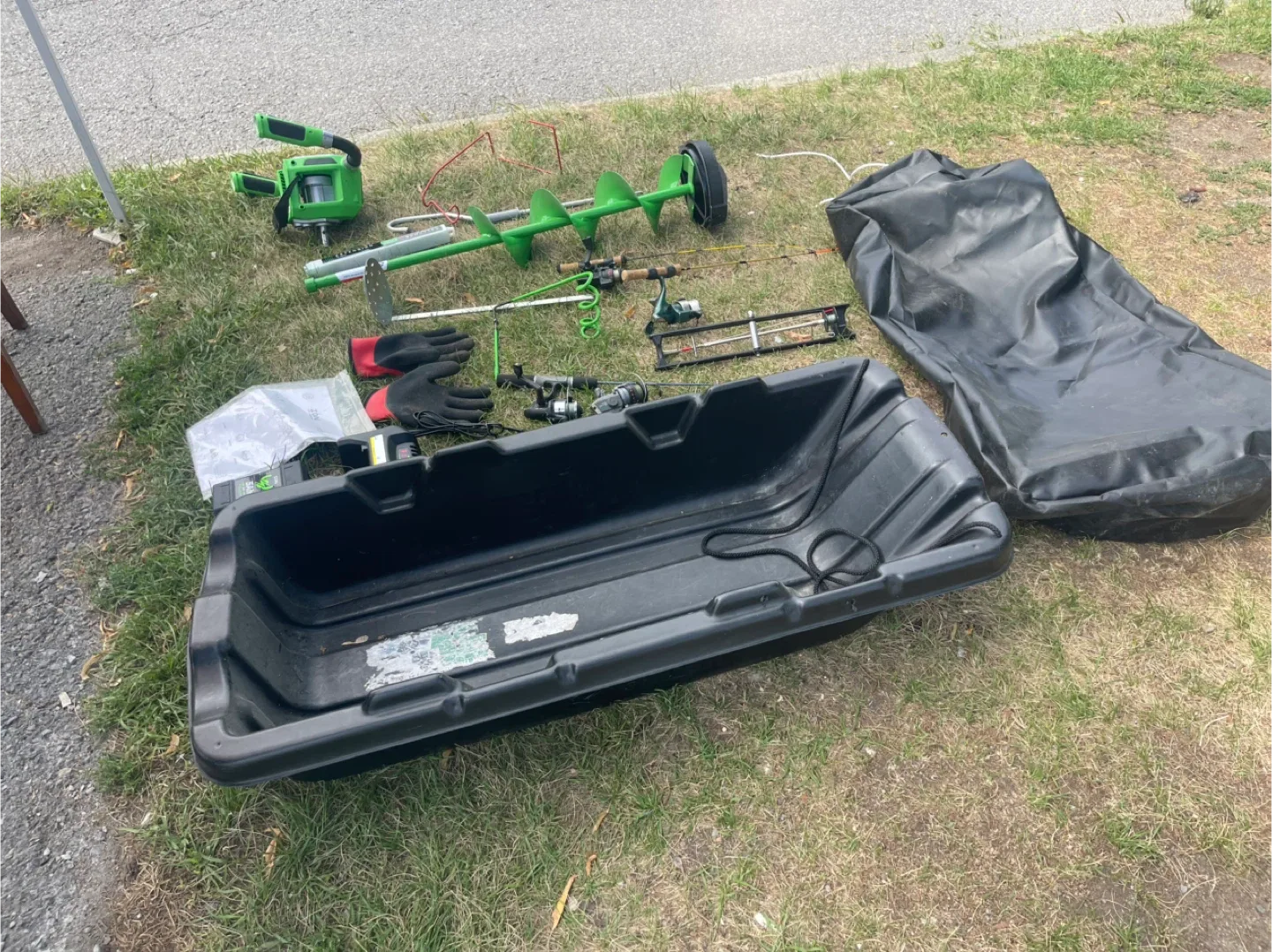 Ice Fishing Gear Set - Auger, Sled, Rods & More image indicator(3)