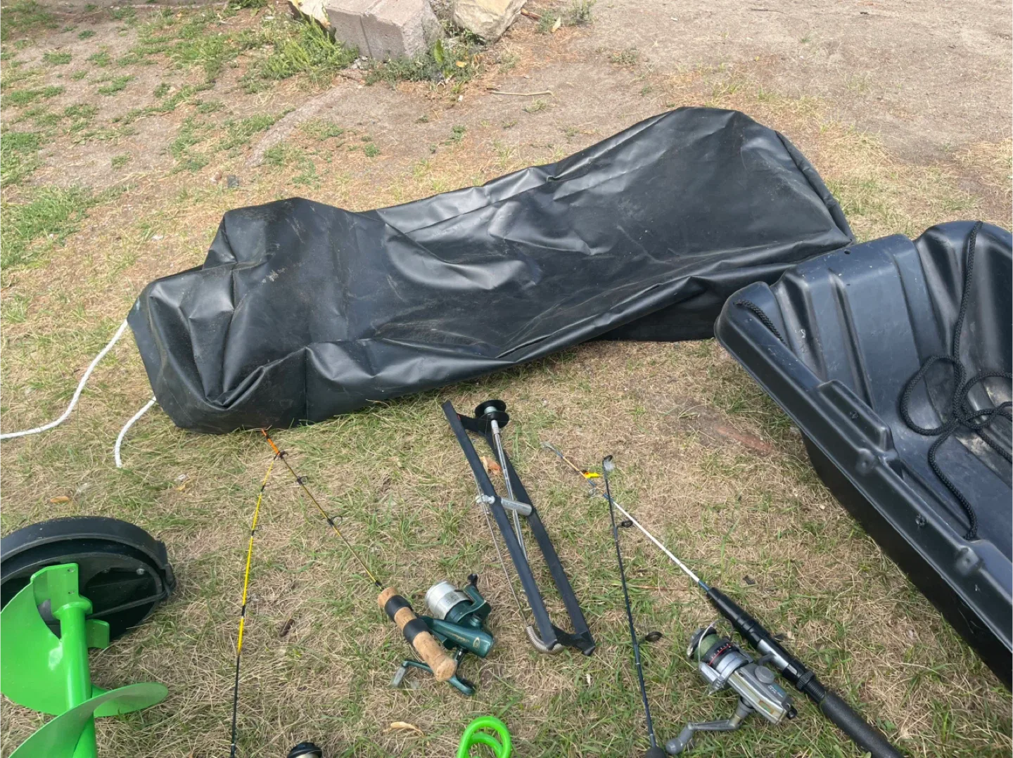 Ice Fishing Gear Set - Auger, Sled, Rods & More image indicator(5)