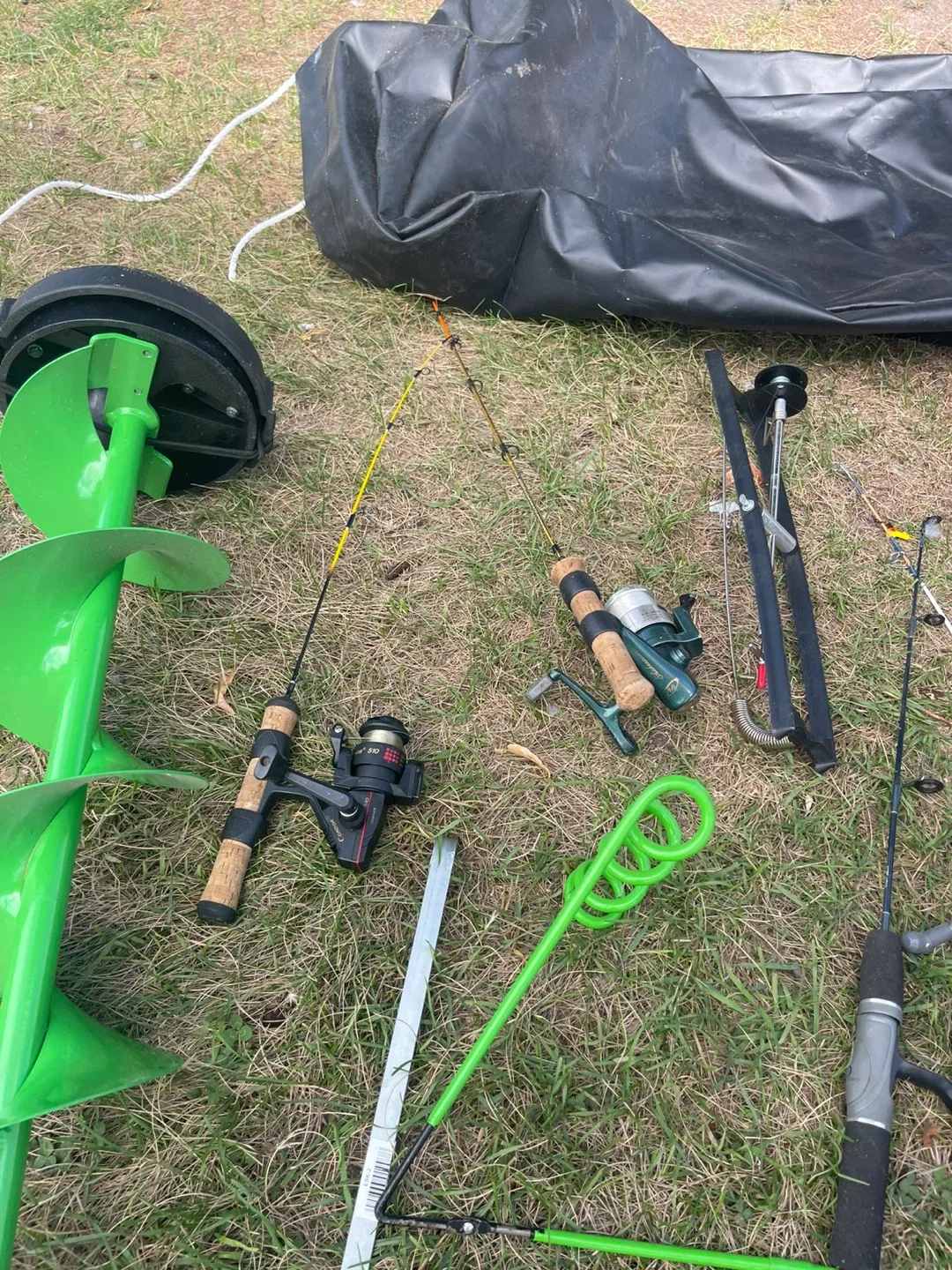 Ice Fishing Gear Set - Auger, Sled, Rods & More image indicator(9)