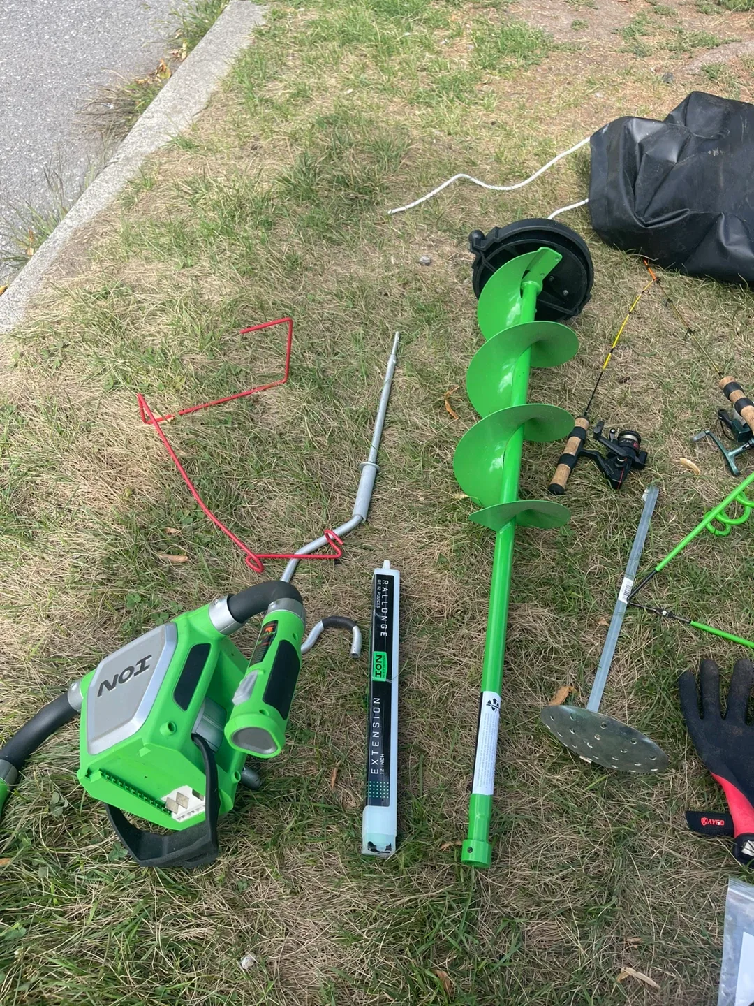 Ice Fishing Gear Set - Auger, Sled, Rods & More image indicator(8)