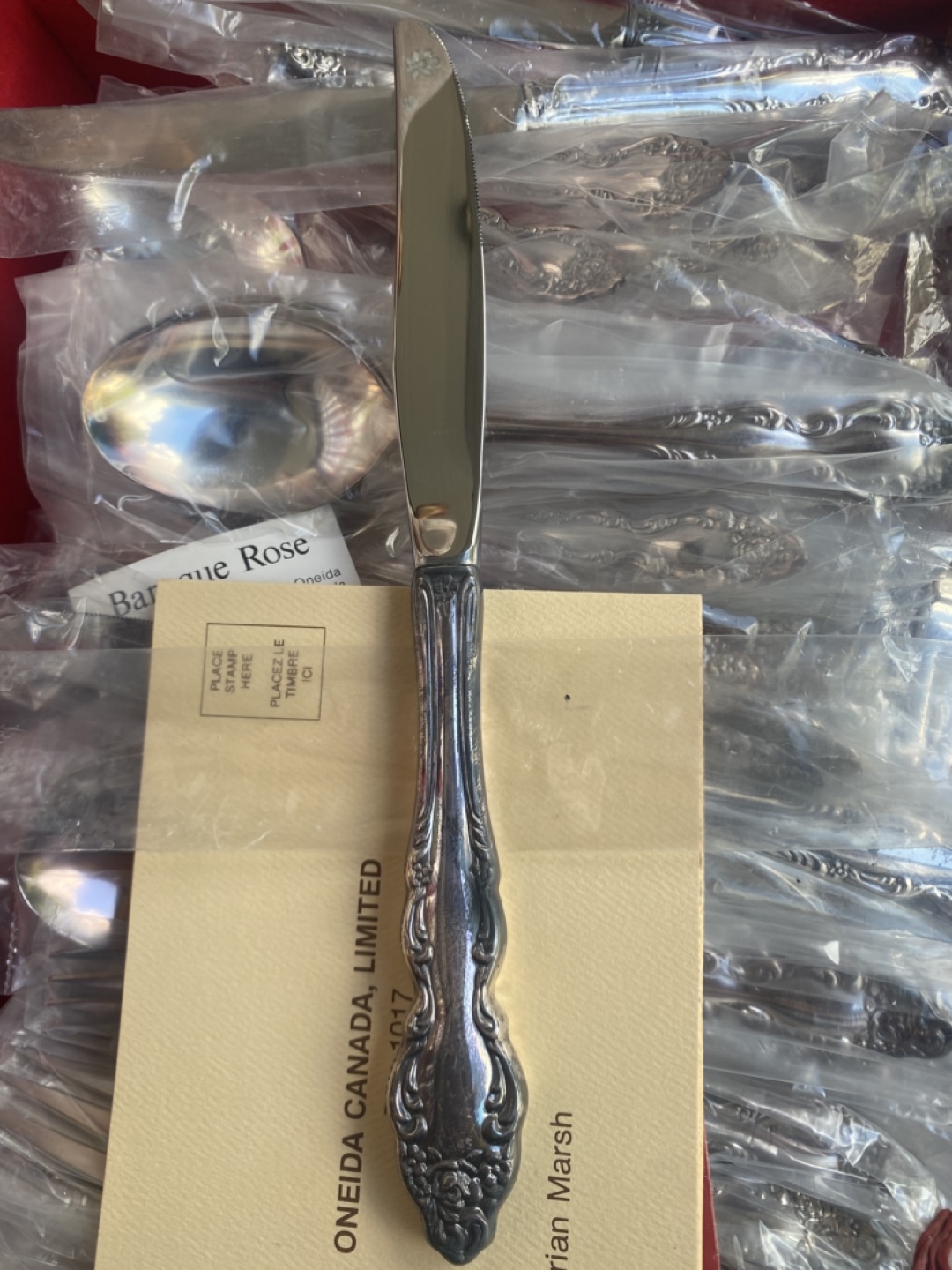 Oneida Baroque Rose Silverware Set vintage - photo 3