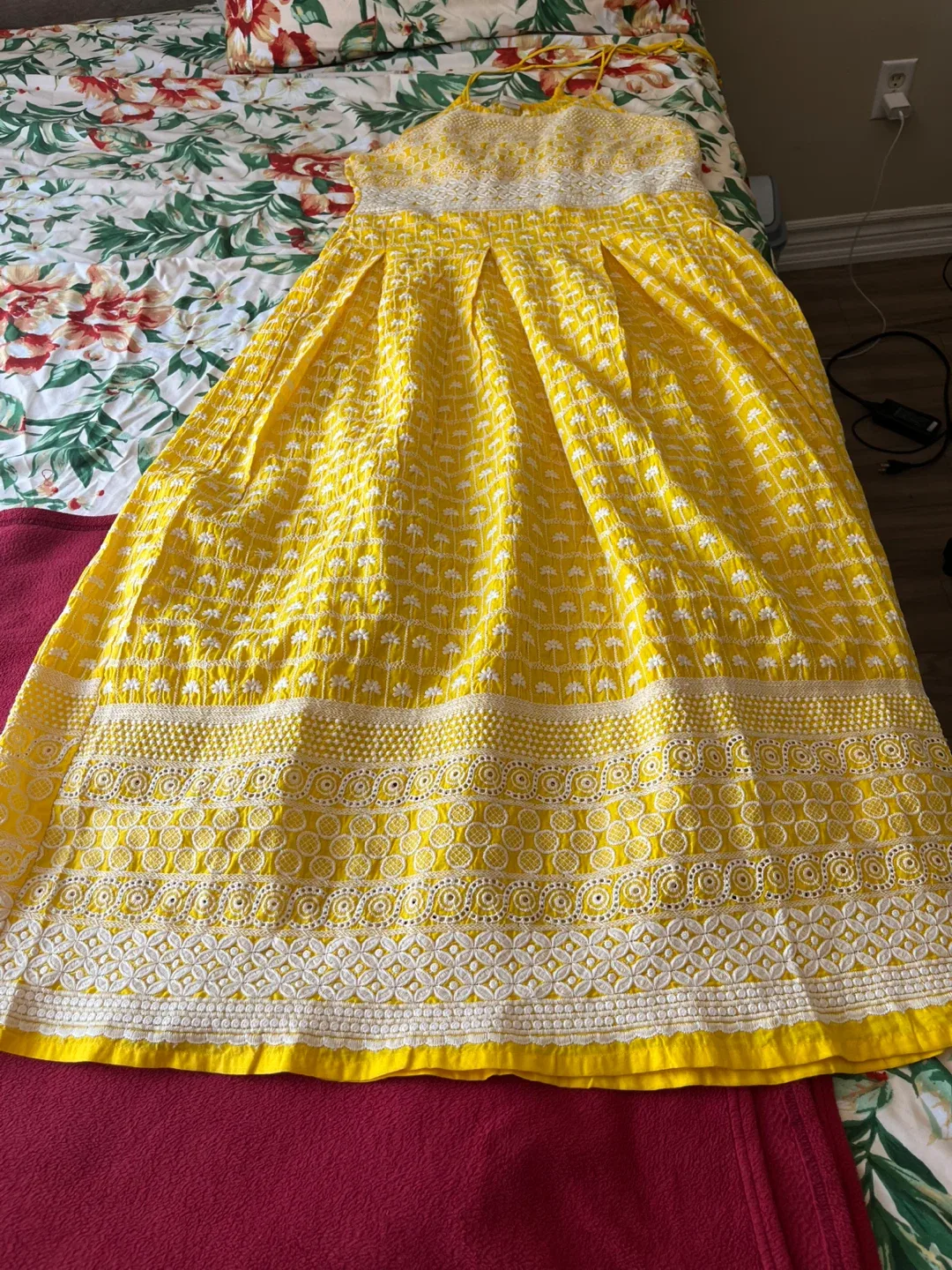 Yellow Embroidered Sundress image indicator(2)