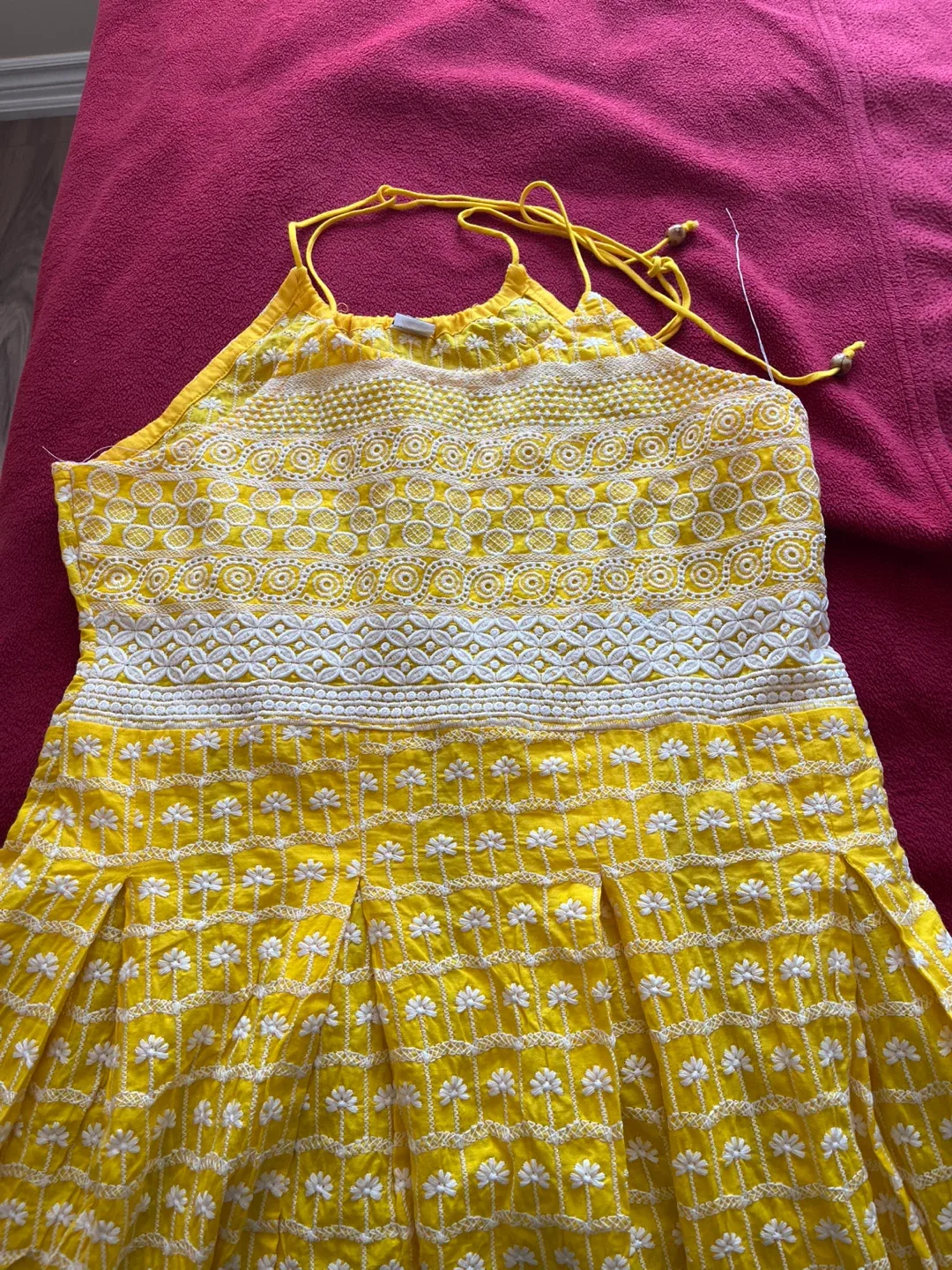 Yellow Embroidered Sundress