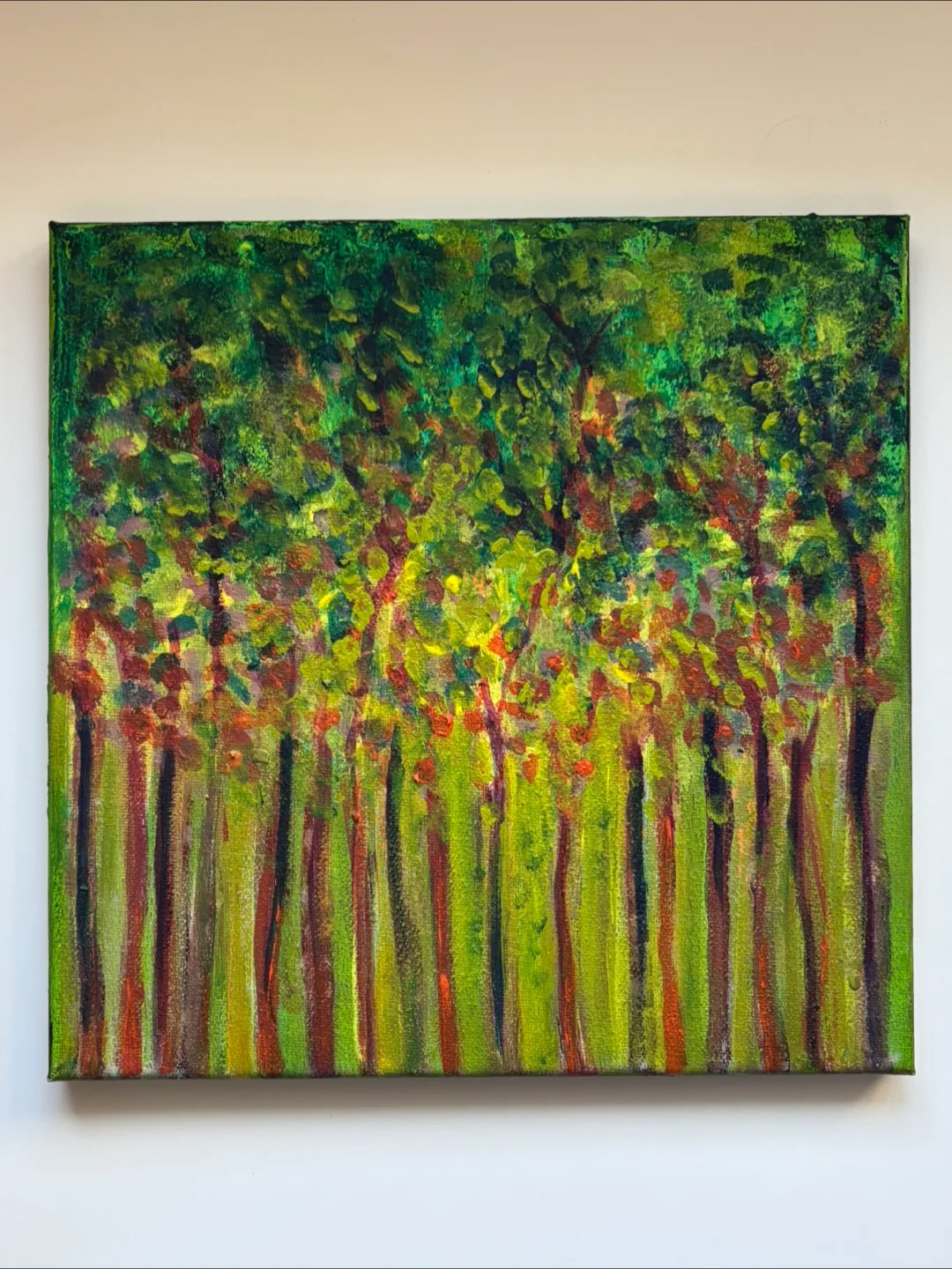 Original Forest Painting acrylic on canvas image indicator(2)