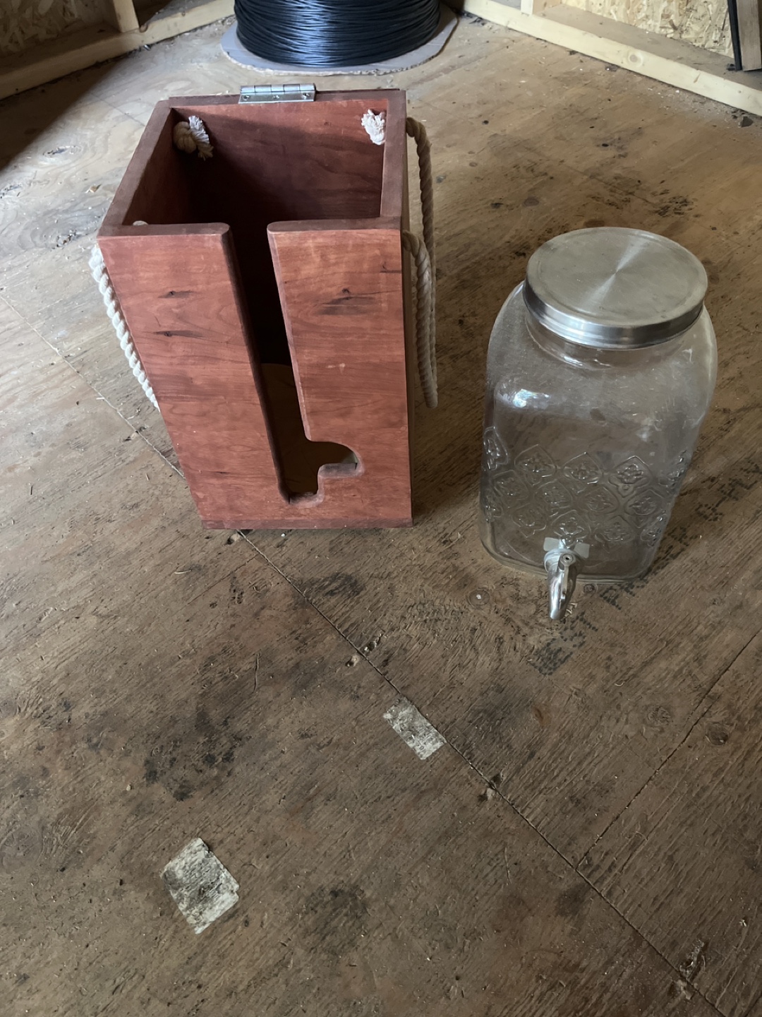 Wooden Drink Dispenser with Glass Jar - photo 2