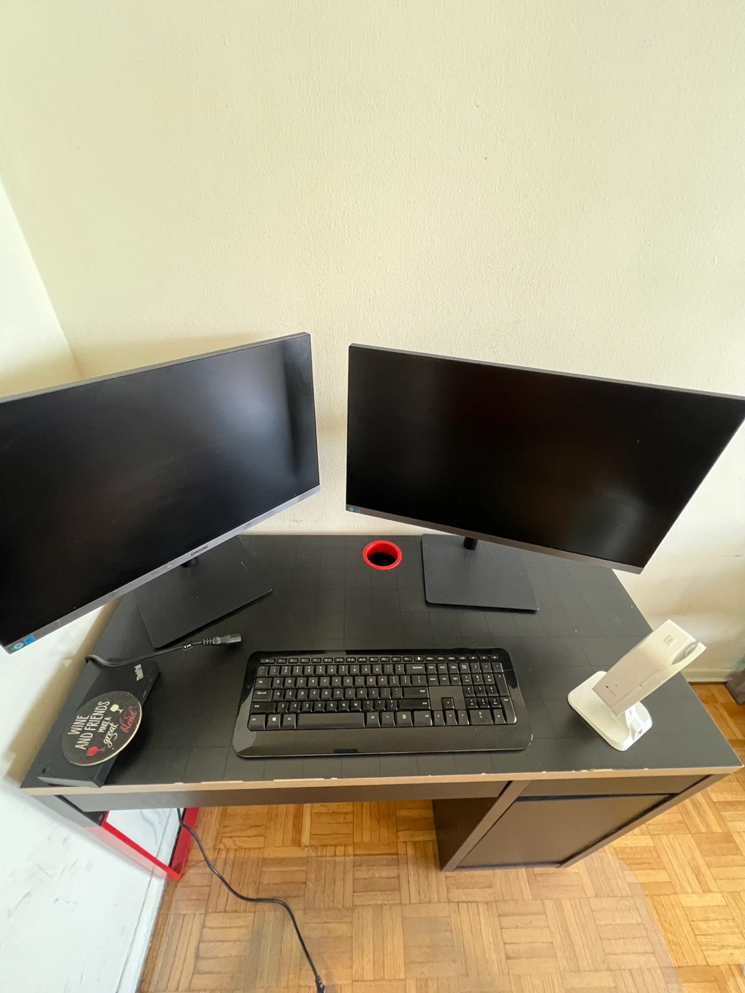 Black Gaming Desk with Storage - photo 4